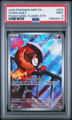 2025 POKEMON Phantasmal Flames #022 CHARCADET PSA 9 PROMO - Image 1