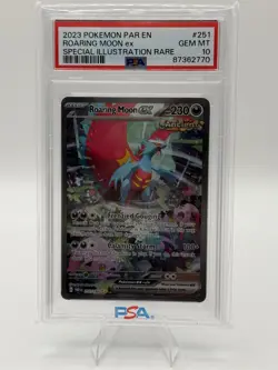 GEM Mint PSA 10: EN Roaring Moon EX 251/182 SIR Pokemon TCG: Paradox Rift - Image 1