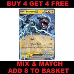 Zekrom EX 034/086 Black Bolt B&W Near Mint Pokemon Card ENGLISH - Image 1