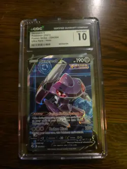 Pokemon Fusion Strike Ultra Rare Genesect V 254/264 CGC 10 Gem Mint - Image 1