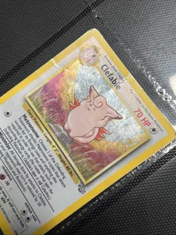 Pokemon TCG Clefable Holo Rare Card 1/64 Damaged - Image 3