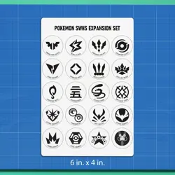 SWHS Pokemon TCG Set Sticker Labels | Full Set Logo Sticker Sheets - Image 1