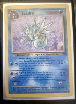 NEAR MINT (NM) 1ST EDITION - Seadra - Fossil Set 42/62 - Pokemon Card - Image 1