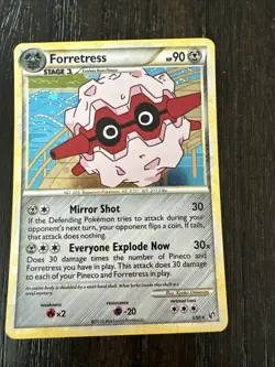Pokemon Card HeartGold SoulSilver Undaunted Holo Rare Forretress 3/90 - Image 1