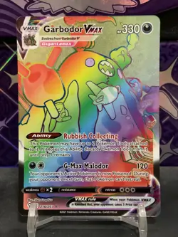 Pokemon TCG Evolving Skies - 216/203 Garbodor Vmax Secret Rare Rainbow - Image 1