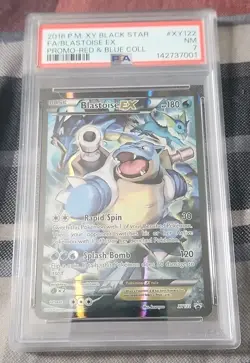 PSA 7 Pokemon XY Black Star Promo Blastoise EX #XY122 Holo RED & BLUE COLL. - Image 1