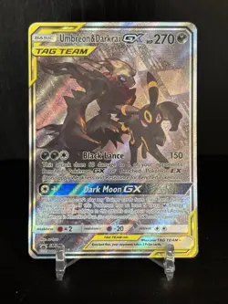 Pokemon TCG Sun & Moon Umbreon Darkrai GX SM241 Full Art Black Star Promo - Image 1