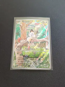 Me02: Phantasmal Flames Pokemon TCG Meowth Illustration Rare - Image 1