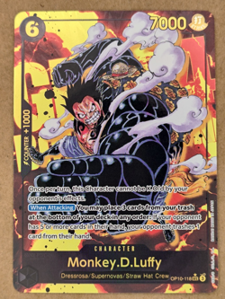 Monkey.D.Luffy OP10-118 SEC Alt GEAR 4 ENGLISH NM One Piece - Image 3