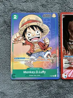 One Piece CCG Luffy Promo P-037 Ace Alt Leader OP13-002 Bundle NM English Foil - Image 2