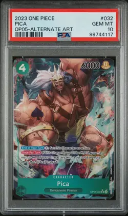 2023 ONE PIECE OP05-AWAKENING OF THE NEW ERA ALTERNATE ART #032 PICA PSA 10 - Image 1