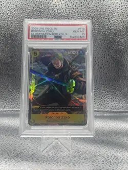 One Piece Rorono Zoro Illustration Box Vol 3 Promo Psa 10 - Image 1