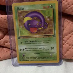 Pokemon TCG Jungle 1st Edition Ekans Weezing Venomoth Grimer 4 Card Lot 1999 NM - Image 5