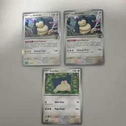 Pokemon TCG Holo 3 Cards Hop's Snorlax, Snorlax SVP JIG English 2023 - Image 1