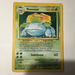 Pokemon Venusaur 15/102 Base Set Holo Rare Stage 2 100 HP English Card - Image 1