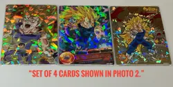 Dragon Ball Heroes Majin Vegeta Foil Card Display Set 4pcs HJ7-CP2 H7-15 HUM2-19 - Image 1