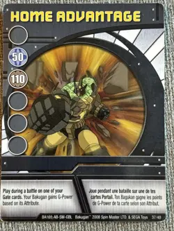 Bakugan Battle Brawlers Home Advantage 🔵 Blue Ability Card 27/48 Subterra Gorem - Image 2