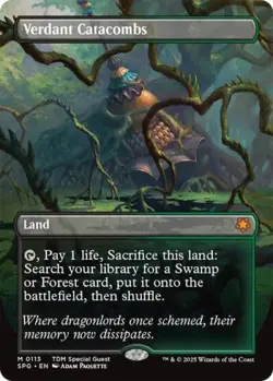 MTG English Verdant Catacombs (Borderless) NM Foil Special Guests - Image 1