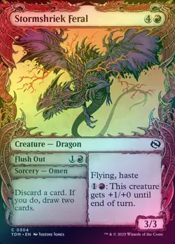 🔮Stormshriek Feral // Flush Out #304 - Foil - Tarkir: Dragonstorm (TDM) - MTG - Image 1