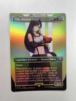Tifa, Martial Artist - (Borderless) (Foil) Commander: MTG Final Fantasy VII 206 - Image 1