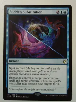 Sudden Substitution *Rare* Magic MtG x1 Commander 2019 - Image 1