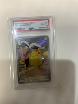 $500 2025 Pokemon CBB1 S. Chinese Captain Pikachu PSA 10 GEM MINT - Image 1