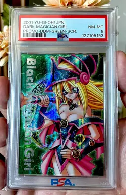 YU-GI-OH! PSA 8 Dark Magician Girl | 2001 DDM Promo GBA Green Secret Rare 🎁 - Image 1