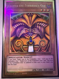 Yu-Gi-Oh! Exodia the Forbidden One MGED-EN005 Gold Rare 1st Edition - Image 3