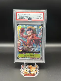 2025 ONE PIECE PROMOS ILLUSTRATION BOX VOL.3 #109 MONKEY D. LUFFY PSA 10 - Image 1