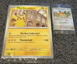 Pokemon TCG: Pikachu At The Museum Jumbo Promo Card & Eevee promo new and sealed - Image 1