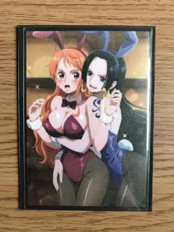 One Piece Nami and Boa Hancock ACG Sexy Bunny Girls Waifu Doujin NM Card - Image 1