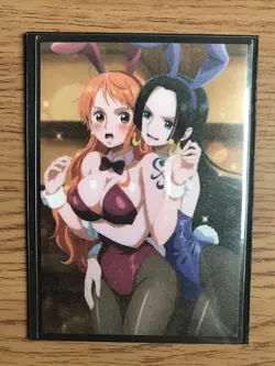 One Piece Nami and Boa Hancock ACG Sexy Bunny Girls Waifu Doujin NM Card - Image 3