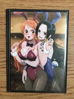 One Piece Nami and Boa Hancock ACG Sexy Bunny Girls Waifu Doujin NM Card - Image 4