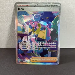Minty Pokemon TCG Iono Card 237/091 Paldean Fates Special Illustration Rare - Image 1