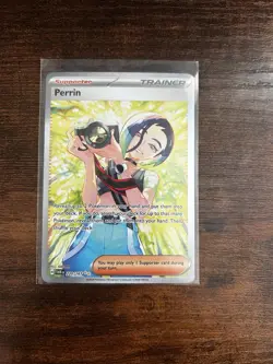 Pokemon Perrin Full Art Holo Card 220/167 Twilight Masquerade Illustration Rare - Image 1