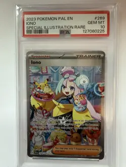 Iono 269/193 Paldea Evolved PSA 10 GEM MINT Graded Pokemon TCG SIR Trainer Card - Image 1