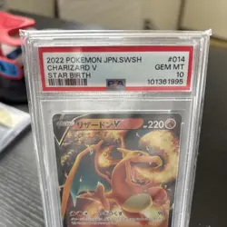 2022 POKEMON JPN SWORD & SHIELD STAR BIRTH #014 CHARIZARD V PSA 10 - Image 4