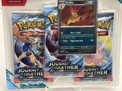 Pokemon TCG: Scarlet & Violet Journey Together 3 Pack Blister + Promo Scrafty - Image 3