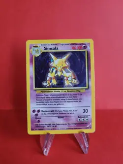 Pokemon Karte/card - Simsala Alakazam 1/102 - Base Set - Holo - Light Played - Image 1