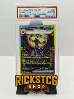 2025 POKEMON PRE EN-SPECIAL ILLUSTRATION RARE #161 UMBREON EX PSA 10 - Image 1