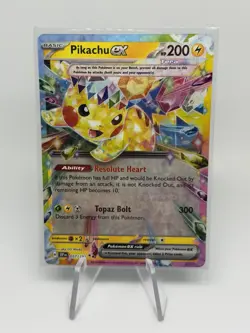 Pikachu ex 057/191 Sv08: Surging Sparks Tera Double Rare Pokemon NM - Image 1