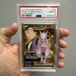 PRISTINE PSA 10 Pokemon TCG Team Rocket’s Mewtwo 240/182 Destined Rivals gold - Image 1
