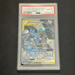 2019 Pokemon Sun And Moon Lucario & Melmetal Gx Unbroken Bonds #203 PSA 10 - Image 1