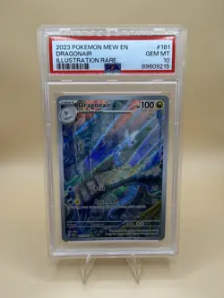 Pokemon Dragonair 181/165 Scarlet & Violet 151 Illustration Rare Holo PSA 10 - Image 1
