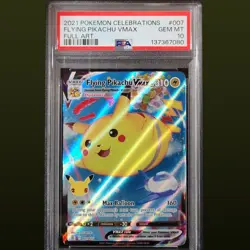 2021 POKEMON CELEBRATIONS #007 FULL ART/FLYING PIKACHU VMAX PSA 10 - Image 1