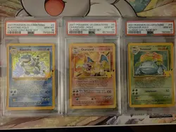 Pokemon Celebrations Set PSA 10 Charizard Venusaur Blastoise - Image 1