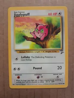 Pokemon Jigglypuff 77/130 Base Set 2 NM See Pictures - Image 1