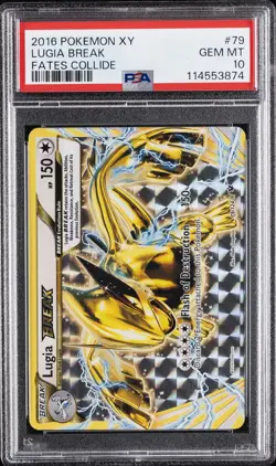 2016 POKEMON XY FATES COLLIDE #79 LUGIA BREAK PSA 10 - Image 1