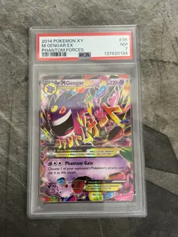 2014 Pokemon XY Mega M Gengar EX Phantom Forces 35/119 PSA 7 Near Mint English - Image 1