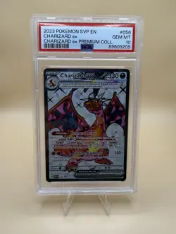 Pokemon Charizard ex 056 Scarlet & Violet Promo Holo EX PSA 10 2023 English - Image 1